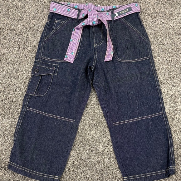 NEW Faded Glory Girls Adjustable Waist Capri Cropped Pants Sz 14 - Picture 2 of 5